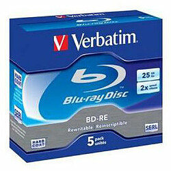 Verbatim BD-RE 25 Go certifié 2x (pack de 5, boitier standard)