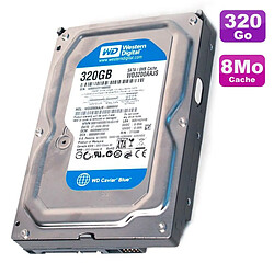 Disque Dur 320Go SATA 3.5" Western Digital Caviar Blue WD3200AAJS-56M0A0 7200 - Occasion