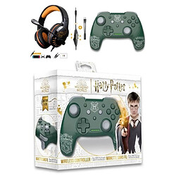 Under Control Casque Filaire Nintendo Switch Harry Potter Vert Serpentard + Casque Switch Pro-SH3 Orange Edition