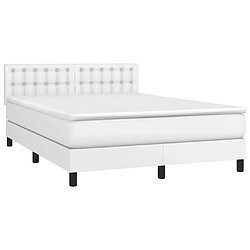 Avis Sommier à lattes et LED,Cadre à lattes de lit avec matelas pour Adulte Blanc 140x200 cm -MN79619