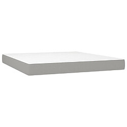 Acheter vidaXL Sommier à lattes de lit avec matelas Gris clair 180x200cm Tissu