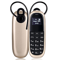 Yonis Téléphone Portable Mini Bluetooth Anti-Perte Téléphone Portable Mini Discret Bluetooth Anti-Perte Avec Clavier Anglais Or YONIS