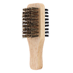 Brosse à Moustache à Barbe En Poils De Nylon Pour Hommes à 2 Côtés Avec Manche En Bois 3 Taille B