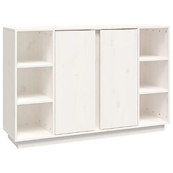 Maison Chic Buffet,Meuble de Rangement,commode pour salon,Cuisine Blanc 120x35x80 cm Bois massif de pin -MN67773