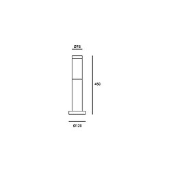 Leds C4 Balise de jardin KORAL 15W 1 Ampoule