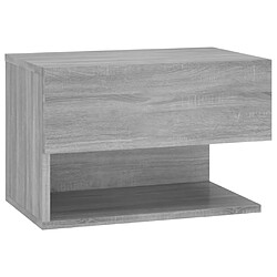 vidaXL Table de chevet murale Sonoma gris