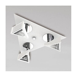 Luminaire Center Spot multiple Filippo Blanc mat, chrome poli