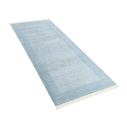 Vidal Tapis de couloir en laine 198x79 bleu Darya