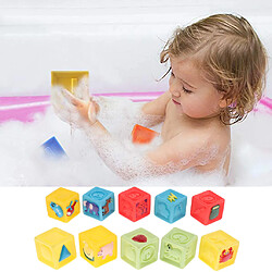 blocs de construction de bébé empilable molle squeeze jouet de dentition jouet à mâcher 10pcs