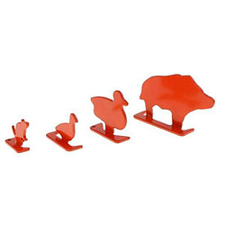 Cible Silhouette animale cible de orange Cibles de Pratique de à La Cible de Silhouette Animale En Acier Au Carbone 4x4pcs