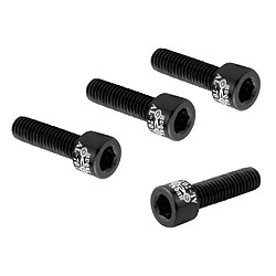 4 pcs vélo de route guidon tige vis en alliage d'aluminium m5 * 17mm boulons noir vis de boulon de tige