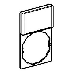 porte étiquette - 30 x 50 mm - diamètre 22 mm - avec étiquette vierge - schneider electric zby6101 