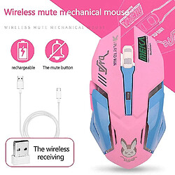 Avis Universal USB Wireless Gaming Mouse Pink Computer Professional E-Sports souris 2400dpi coloré rétro-éclairé silencieux