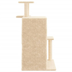 Arbre à chat avec griffoirs,niche pour chat en sisal crème 97 cm -MN27805 pas cher