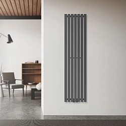 LuxeBath Stella Radiateur design Panneau Radiateur Anthracite 37x140 cm 