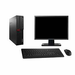 PC Lenovo M800 SFF Ecran 22" i3-6100 RAM 32Go Disque Dur 500Go Windows 10 Wifi - Occasion