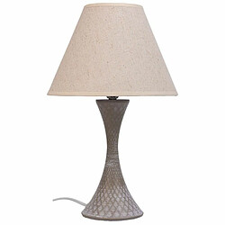 Avis Lampe de bureau Alexandra House Living Blanc Gris Métal Tissu 220-240 V 23 x 38 x 23 cm