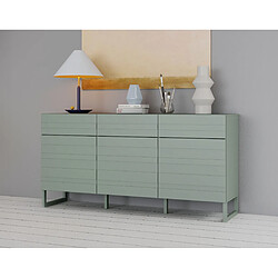 Bestmobilier Sofia - buffet bas - vert sauge mat - 165 cm