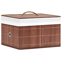 Maison Chic Ensemble de 4 Boîtes de rangement,Boîtes de stockage en bambou Marron -MN455413