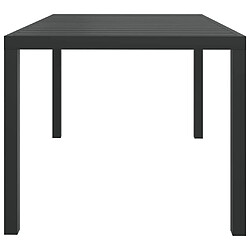 Avis Maison Chic Table de jardin | Table d'extérieur Noir 150 x 90 x 74 cm Aluminium et WPC -GKD17915