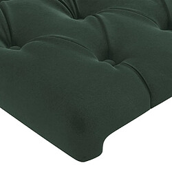 Maison Chic Tête de lit scandinave avec oreilles,meuble de chambre Vert foncé 103x16x118/128 cm Velours -MN62571 pas cher