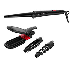 Rowenta Infinite Looks CF422LF0 hair styling tool Rowenta Infinite Looks CF422LF0 brosse soufflante et fer à lisser Fer à boucler À chaleur Noir, Rose 48 W