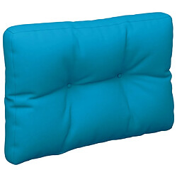 Avis vidaXL Coussin de palette bleu clair 50x40x12 cm tissu