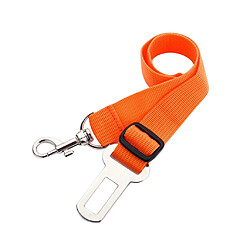 réglable animal de compagnie chat chien siège auto ceinture de sécurité retenue harnais clip de plomb orange