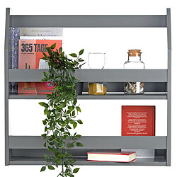 Avis Homestyle4U Etagère murale suspendue en bois Gris