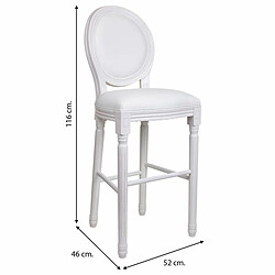 Acheter Tabouret Alexandra House Living Blanc Polyuréthane 46 x 116 x 52 cm