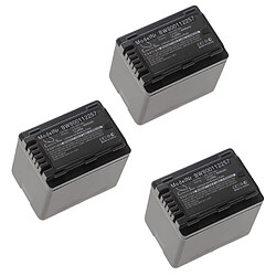 vhbw 3x Li-Ion batterie 4040mAh (3.6V) pour appareil numérique camescope Panasonic HC-V520GK, HC-V520M, HC-V520MGK, HC-V710, HC-V720, HC-V720GK