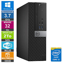 PC Dell Optiplex 5040 SFF i3-6100 3.70GHz 32Go/2To Wifi W10 - Reconditionné