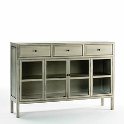 Buffet Thai Natura Gris Bois Verre 160 x 110 x 40 cm