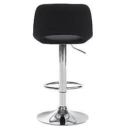 Avis Decoshop26 Tabourets de bar chaises haute x2 avec repose-pieds en velours noir piètement métallique chromé 10_0004078