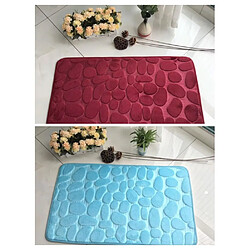 Acheter LUUCOZK Tapis de bain antidérapants absorbants à séchage rapide, décoration de salle de bain, nouveau bleu-40x60cm