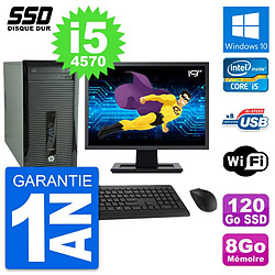 PC Tour HP ProDesk 400 G1 Ecran 19" i5-4570 RAM 8Go SSD 120Go Windows 10 Wifi · Occasion 