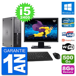 PC HP Compaq 6200 Pro SFF Ecran 19" i5-2400 RAM 8Go Disque 500Go Windows 10 Wifi · Occasion 