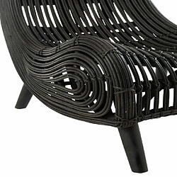 Inside 75 Fauteuil Desing RAITRA en rotin noir pas cher