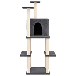 Avis Arbre à chat avec griffoirs,niche pour chat en sisal Gris foncé 144,5 cm -MN34935