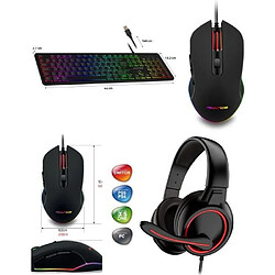 Pack GAMER ADVANCE PRO-MKGTA210 CASQUE PS4 SWITCH XBOX ONE + SOURIS RGB + CLAVIER RGB GAMING