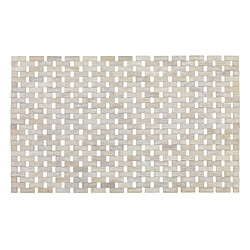 WENKO Tapis de salle de bain design Bamboo - L. 50 x l. 80 cm - Blanc Wenko - Tapis de salle de bain design Bamboo - L. 50 x l. 80 cm - Blanc - Nature