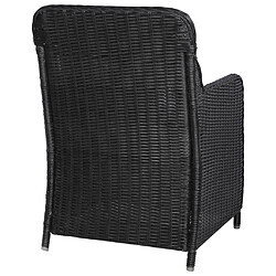 Maison Chic Lot de 2 Chaises d'extérieur avec coussins Résine tressée Noir -GKD80879 pas cher