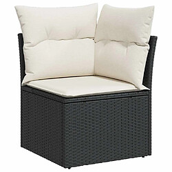 Avis vidaXL Salon de jardin 6 pcs avec coussins noir résine tressée