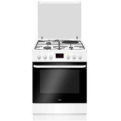 Cuisinière mixte 77l 4 feux blanc - acm7037b1 - AMICA