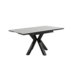 Inside 75 Table repas extensible PANINI 90(150) cm plateau céramique gris clair 