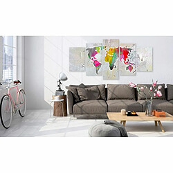 Paris Prix Tableau Imprimé Illustration of the World 100 x 200 cm