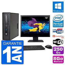 PC HP 800 G1 Ecran 19" Intel G3220 RAM 8Go Disque 250Go Windows 10 Wifi · Occasion 