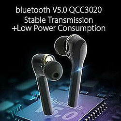 Acheter Chrono Écouteurs sans fil, TWS bluetooth 5.0 Écouteurs sans fil à poignée longue True Écouteurs bluetooth Graphene Dual Dynamic Driver Touch Control Casque mains libres avec étui de chargement portable(noir)