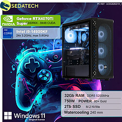 Sedatech PC Gamer Pro • Intel i9-14900KF • RTX4070Ti Super • 32Go DDR5 • 2To SSD M.2 • Windows 11