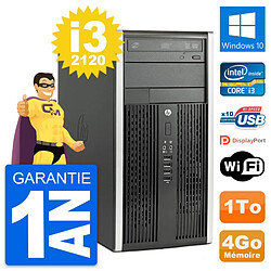 PC Tour HP Compaq Pro 6300 CMT Intel i3-2120 RAM 4Go Disque 1To Windows 10 Wifi · Occasion 